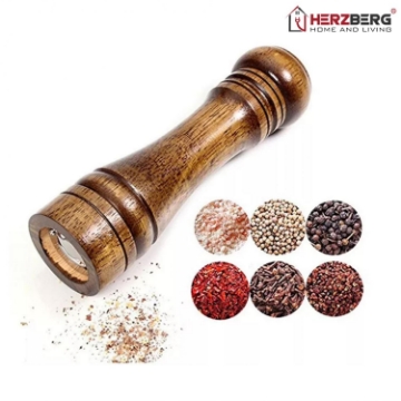 Show details for Herzberg Wooden Pepper Mill Picture of Herzberg Wooden Pepper Mill