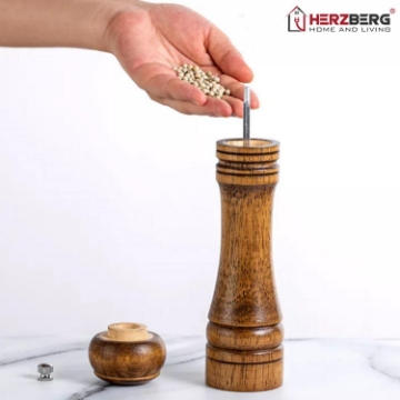 Show details for Herzberg Wooden Pepper Mill Picture of Herzberg Wooden Pepper Mill