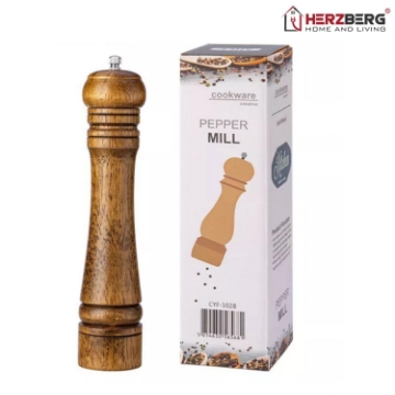 Show details for Herzberg Wooden Pepper Mill Picture of Herzberg Wooden Pepper Mill