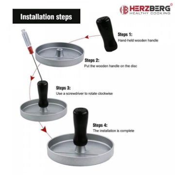Show details for Herzberg Hamburger Grill Press Picture of Herzberg Hamburger Grill Press