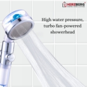 Image de Herzberg Turbo Charger Pomme de douche Bleu