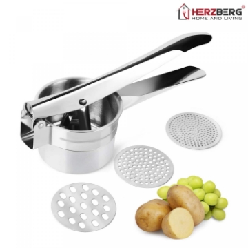 Show details for Herzberg Stainless Steel Potato Ricer Picture of Herzberg Stainless Steel Potato Ricer