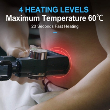 Show details for Cenocco Portable Heated Massage Gun Gray Picture of Cenocco Portable Heated Massage Gun Gray