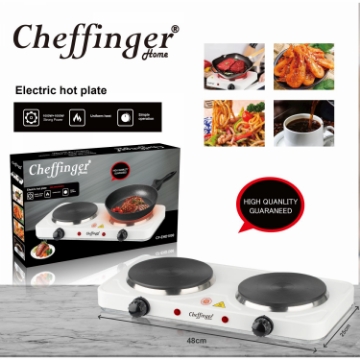 Show details for Cheffinger CF-EHD1000: 1000W Electric Hot Plate - Double Picture of Cheffinger CF-EHD1000: 1000W Electric Hot Plate - Double