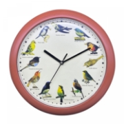 Image de Herzberg HG-03701: Horloge chant d'oiseau japonais - Bois