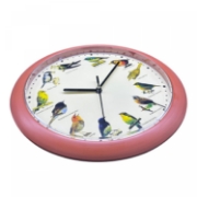 Image de Herzberg HG-03701: Horloge chant d'oiseau japonais - Bois