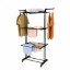 Picture of Herzberg HG-8034BB: Moving Clothes Rack - Black