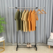 Image de Herzberg HG-03268 : Porte-vêtements roulant réglable à une tige