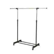 Image de Herzberg HG-03268 : Porte-vêtements roulant réglable à une tige