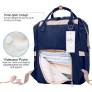 Image de Herzberg HG-03206: Sac multifonction pour couches et biberons - Bleu