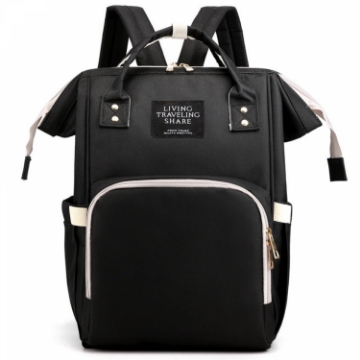 Show details for Herzberg HG-03190: Multifunction Mommy Diaper and Baby Bottle Bag - Black Picture of Herzberg HG-03190: Multifunction Mommy Diaper and Baby Bottle Bag - Black