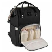Image de Herzberg HG-03190: Sac multifonction pour couches et biberons - Black