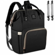 Image de Herzberg HG-03190: Sac multifonction pour couches et biberons - Black
