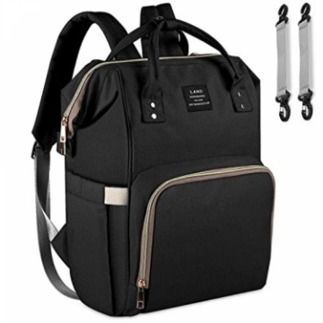 Show details for Herzberg HG-03190: Multifunction Mommy Diaper and Baby Bottle Bag - Black Picture of Herzberg HG-03190: Multifunction Mommy Diaper and Baby Bottle Bag - Black