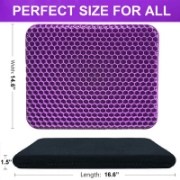Image de Herzberg HG-03169: Coussin de siège en gel - violet