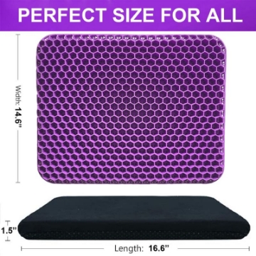 Show details for Herzberg HG-03169: Gel Seat Cushion - Purple Picture of Herzberg HG-03169: Gel Seat Cushion - Purple