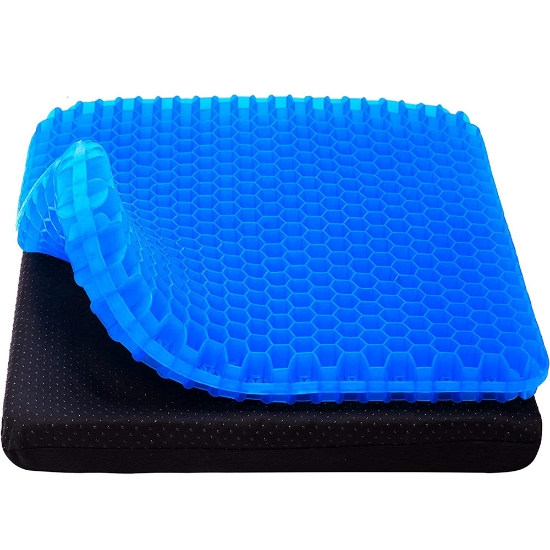 Image de Herzberg HG-03220: Coussin de siège en gel - Bleu
