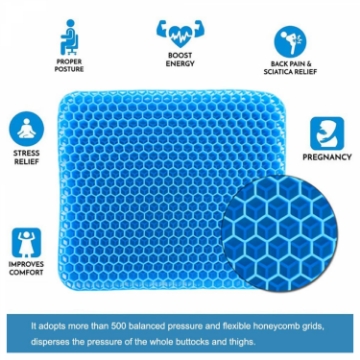 Show details for Herzberg HG-03220: Gel Seat Cushiion - Blue Picture of Herzberg HG-03220: Gel Seat Cushiion - Blue