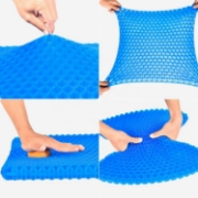 Image de Herzberg HG-03220: Coussin de siège en gel - Bleu