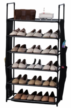Show details for Herzberg HG-03329: 6 Layer Storage Shoe Rack (47x100cm) - Black Picture of Herzberg HG-03329: 6 Layer Storage Shoe Rack (47x100cm) - Black