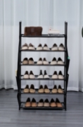 Image de Herzberg HG-03329: Étagère à Chaussures à 6 Niveaux (47 x 100cm) - Noir