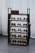 Image de Herzberg HG-03329: Étagère à Chaussures à 6 Niveaux (47 x 100cm) - Noir