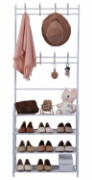 Picture of Herzberg 4-Tier Entryway Coat Rack and Hallway Storage Rack Organizer - 60x153cm