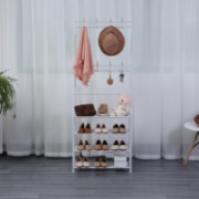 Picture of Herzberg 4-Tier Entryway Coat Rack and Hallway Storage Rack Organizer - 60x153cm