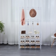 Picture of Herzberg 4-Tier Entryway Coat Rack and Hallway Storage Rack Organizer - 80x153cm