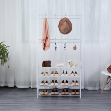 Show details for Herzberg 4-Tier Entryway Coat Rack and Hallway Storage Rack Organizer - 80x153cm Picture of Herzberg 4-Tier Entryway Coat Rack and Hallway Storage Rack Organizer - 80x153cm