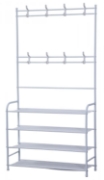 Picture of Herzberg 4-Tier Entryway Coat Rack and Hallway Storage Rack Organizer - 80x153cm