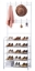 Afbeeldingen van Herzberg 4-Tier Entryway Coat Rack and Hallway Storage Rack Organizer - 60x170cm
