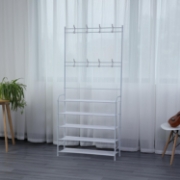 Picture of Herzberg 4-Tier Entryway Coat Rack and Hallway Storage Rack Organizer - 60x170cm
