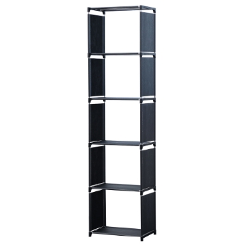 Show details for Herzberg HG-03336: 5-Layer Multi-purpose Bookshelf and Storage Rack (42x153cm) - Black Picture of Herzberg HG-03336: 5-Layer Multi-purpose Bookshelf and Storage Rack (42x153cm) - Black