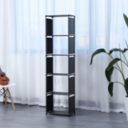 Image de Herzberg HG-03336: Étagère de Rangement et Bibliothèque Multifonctionnelle à 5 Niveaux (42 x 153 cm) - Noir