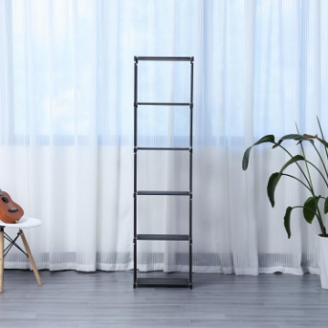 Show details for Herzberg HG-03336: 5-Layer Multi-purpose Bookshelf and Storage Rack (42x153cm) - Black Picture of Herzberg HG-03336: 5-Layer Multi-purpose Bookshelf and Storage Rack (42x153cm) - Black