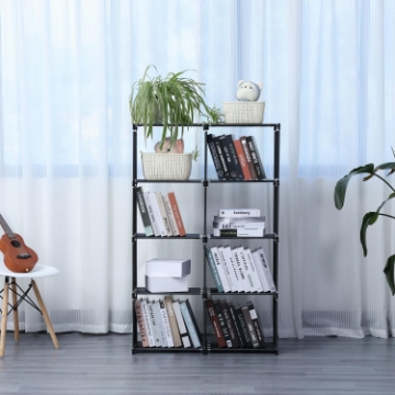 Show details for Herzberg HG-03343: 8-Layer Multi-purpose Bookshelf and Storage Rack (85x125cm) - Black Picture of Herzberg HG-03343: 8-Layer Multi-purpose Bookshelf and Storage Rack (85x125cm) - Black