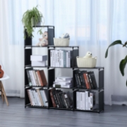 Image de Herzberg HG-03350: Étagère de Rangement à 9 niveaux Pour Livres (125 x 125 cm) - Noir