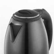 Image de Herzberg HG-5011BLK: Bouilloire électrique 1.8L 1500W en acier inoxydable - Noir