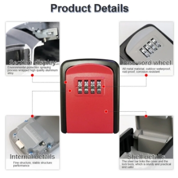 Show details for Herzberg HG-03817: New Smart Waterproof Keyless Safety Box - Red Picture of Herzberg HG-03817: New Smart Waterproof Keyless Safety Box - Red