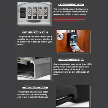 Show details for Herzberg HG-03800: New Smart Waterproof Keyless Safety Box - Black Picture of Herzberg HG-03800: New Smart Waterproof Keyless Safety Box - Black