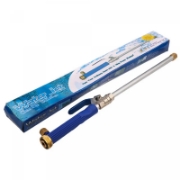 Afbeeldingen van Herzberg HG-03824: Waterstraal Hogedrukreinigerstang Met Dubbele Sproeikop - Blauw
