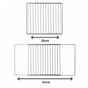 Image de Herzberg HG-03213: Grille De Cuisson Universelle Pour Four Et Grille À Sous-verre Réglable