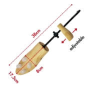 Image de Herzberg HG-03787: Stretcher et extenseur de chaussures réglable en bois à 2 voies - Hommes