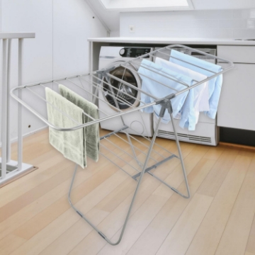 Show details for Herzberg HG-04494: 2-Tier Folding Steel Clothes Drying Rack Picture of Herzberg HG-04494: 2-Tier Folding Steel Clothes Drying Rack