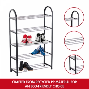 Show details for Herzberg HG-04517: 5 Tier Shoe Rack Organizer Picture of Herzberg HG-04517: 5 Tier Shoe Rack Organizer