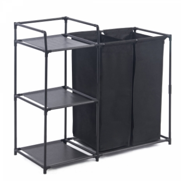 Show details for Herzberg HG-04531: 2 Detachable Bag Laundry Sorter with 3-Tier Storage Shelf Picture of Herzberg HG-04531: 2 Detachable Bag Laundry Sorter with 3-Tier Storage Shelf