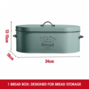 Image de Herzberg HG-04425: Boîte à pain et boîte à conserve 4 pièces - Vert sauge