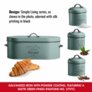 Image de Herzberg HG-04425: Boîte à pain et boîte à conserve 4 pièces - Vert sauge