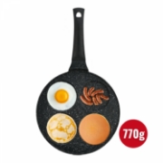 Image de Hezberg HG-CP264HO: Poêle À Crêpes Et À Galettes De 26 Cm À Revêtement En Marbre - 4 Fentes